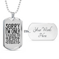 Only Talking To Jesus Christian Necklace Stainless Steel or 18k Gold Dog Tag 24" Chain-Express Your Love Gifts