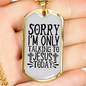 Only Talking To Jesus Christian Necklace Stainless Steel or 18k Gold Dog Tag 24" Chain-Express Your Love Gifts