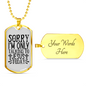 Only Talking To Jesus Christian Necklace Stainless Steel or 18k Gold Dog Tag 24" Chain-Express Your Love Gifts