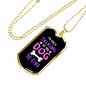 Only Talking To My Dog Necklace Stainless Steel or 18k Gold Dog Tag 24" Chain-Express Your Love Gifts