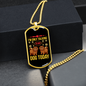 Only Talking to My Dog Today Necklace Stainless Steel or 18k Gold Dog Tag 24" Chain-Express Your Love Gifts