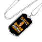 Only Thing Bitcoin Crypto Necklace Stainless Steel or 18k Gold Dog Tag 24" Chain-Express Your Love Gifts