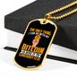 Only Thing Bitcoin Crypto Necklace Stainless Steel or 18k Gold Dog Tag 24" Chain-Express Your Love Gifts