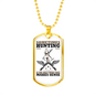 Only Thing Makes Sense Is Hunting Necklace Stainless Steel or 18k Gold Dog Tag 24" Chain-Express Your Love Gifts