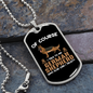 Only Trust My German Shepherd Necklace Stainless Steel or 18k Gold Dog Tag 24" Chain-Express Your Love Gifts