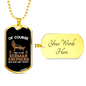 Only Trust My German Shepherd Necklace Stainless Steel or 18k Gold Dog Tag 24" Chain-Express Your Love Gifts