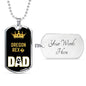 oregon Rex Cat Dad Necklace Stainless Steel or 18k Gold Dog Tag 24" Chain-Express Your Love Gifts