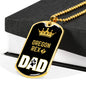 oregon Rex Cat Dad Necklace Stainless Steel or 18k Gold Dog Tag 24" Chain-Express Your Love Gifts