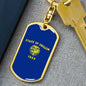 oregon State Flag Keychain Dog Tag Stainless Steel or 18k Gold-Express Your Love Gifts