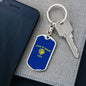 oregon State Flag Keychain Dog Tag Stainless Steel or 18k Gold-Express Your Love Gifts