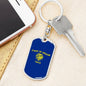 oregon State Flag Keychain Dog Tag Stainless Steel or 18k Gold-Express Your Love Gifts