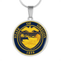 oregon State Seal Necklace Circle Pendant Stainless Steel or 18k Gold 18-22"-Express Your Love Gifts
