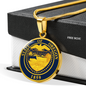 oregon State Seal Necklace Circle Pendant Stainless Steel or 18k Gold 18-22"-Express Your Love Gifts