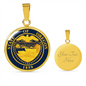 oregon State Seal Necklace Circle Pendant Stainless Steel or 18k Gold 18-22"-Express Your Love Gifts
