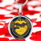 oregon State Seal Necklace Circle Pendant Stainless Steel or 18k Gold 18-22"-Express Your Love Gifts