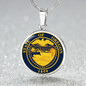 oregon State Seal Necklace Circle Pendant Stainless Steel or 18k Gold 18-22"-Express Your Love Gifts