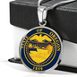 oregon State Seal Necklace Circle Pendant Stainless Steel or 18k Gold 18-22"-Express Your Love Gifts