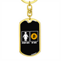 Other's Wife Crypto Keychain Stainless Steel or 18k Gold Dog Tag Keyring-Express Your Love Gifts