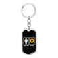 Other's Wife Crypto Keychain Stainless Steel or 18k Gold Dog Tag Keyring-Express Your Love Gifts