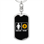 Other's Wife Crypto Keychain Stainless Steel or 18k Gold Dog Tag Keyring-Express Your Love Gifts