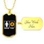 Other's Wife Crypto Necklace Stainless Steel or 18k Gold Dog Tag 24" Chain-Express Your Love Gifts