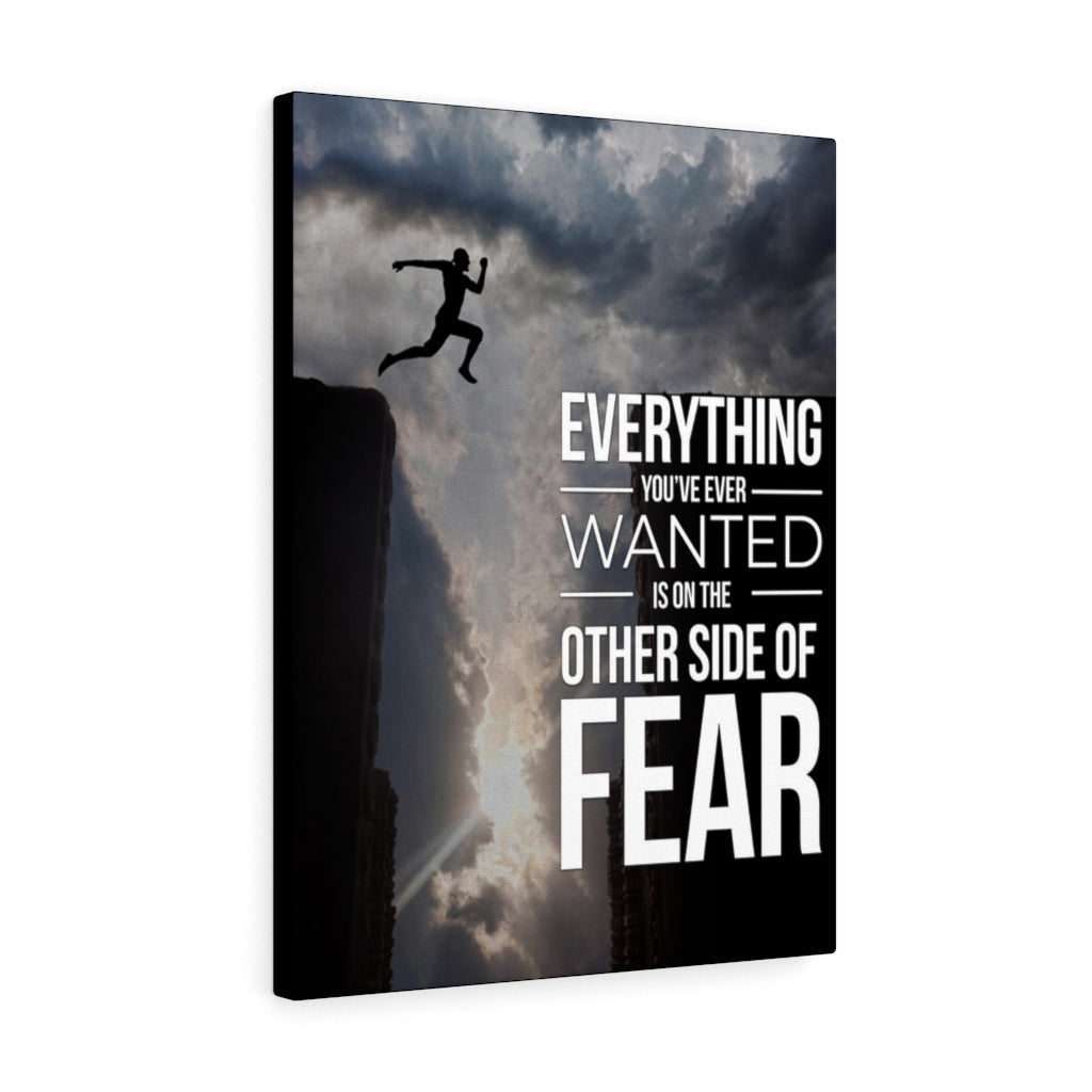 Scripture Walls Other Side of Fear Motivational Verse Inspirational Wall Decor for Home Office Gym Inspiring Success Quote Print Ready to Hang-Home Decor-Inspiring Wall Art Housewarming Gift Unframed-Express Your Love Gifts