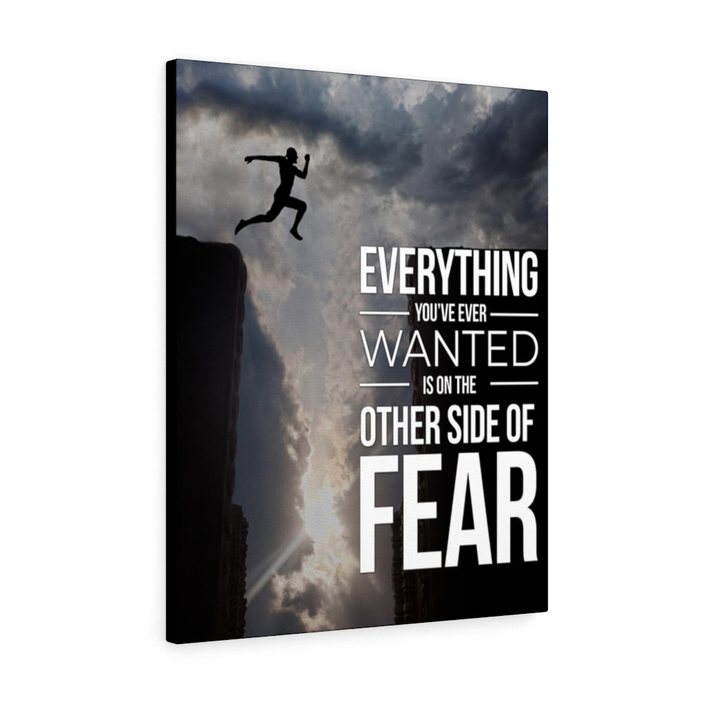 Scripture Walls Other Side of Fear Motivational Verse Inspirational Wall Decor for Home Office Gym Inspiring Success Quote Print Ready to Hang-Home Decor-Inspiring Wall Art Housewarming Gift Unframed-Express Your Love Gifts