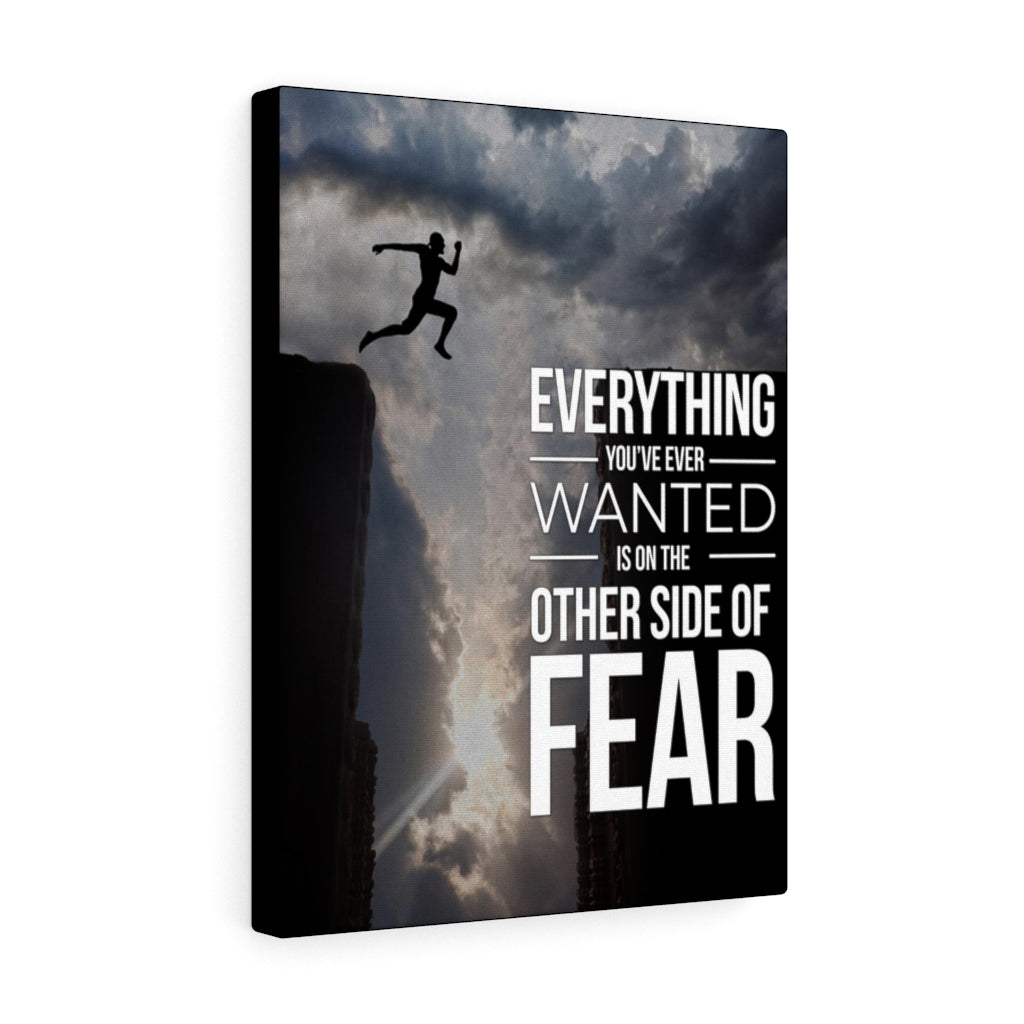 Scripture Walls Other Side of Fear Motivational Verse Inspirational Wall Decor for Home Office Gym Inspiring Success Quote Print Ready to Hang-Home Decor-Inspiring Wall Art Housewarming Gift Unframed-Express Your Love Gifts