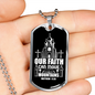 Our Faith Move Matthew 17:20 Necklace Stainless Steel or 18k Gold Dog Tag 24-Express Your Love Gifts