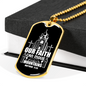 Our Faith Move Matthew 17:20 Necklace Stainless Steel or 18k Gold Dog Tag 24-Express Your Love Gifts
