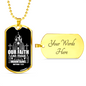 Our Faith Move Matthew 17:20 Necklace Stainless Steel or 18k Gold Dog Tag 24-Express Your Love Gifts