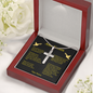 Our Father Tagalog Ama Namin Cross Card Necklace w Stainless Steel Pendant-Express Your Love Gifts