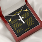 Our Father Tagalog Ama Namin Cross Card Necklace w Stainless Steel Pendant-Express Your Love Gifts