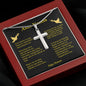 Our Father Tagalog Ama Namin Cross Card Necklace w Stainless Steel Pendant-Express Your Love Gifts