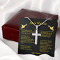 Our Father Tagalog Ama Namin Cross Card Necklace w Stainless Steel Pendant-Express Your Love Gifts