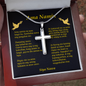 Our Father Tagalog Ama Namin Cross Card Necklace w Stainless Steel Pendant-Express Your Love Gifts