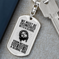 Our Global God Keychain Stainless Steel or 18k Gold Dog Tag Keyring-Express Your Love Gifts