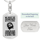 Our Global God Keychain Stainless Steel or 18k Gold Dog Tag Keyring-Express Your Love Gifts