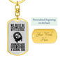Our Global God Keychain Stainless Steel or 18k Gold Dog Tag Keyring-Express Your Love Gifts