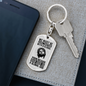 Our Global God Keychain Stainless Steel or 18k Gold Dog Tag Keyring-Express Your Love Gifts