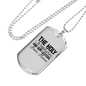 Our Letters From Home Christian Necklace Stainless Steel or 18k Gold Dog Tag 24" Chain-Express Your Love Gifts