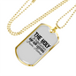 Our Letters From Home Christian Necklace Stainless Steel or 18k Gold Dog Tag 24" Chain-Express Your Love Gifts