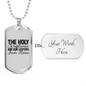 Our Letters From Home Christian Necklace Stainless Steel or 18k Gold Dog Tag 24" Chain-Express Your Love Gifts