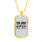 Our Letters From Home Christian Necklace Stainless Steel or 18k Gold Dog Tag 24" Chain-Express Your Love Gifts