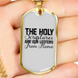 Our Letters From Home Christian Necklace Stainless Steel or 18k Gold Dog Tag 24" Chain-Express Your Love Gifts