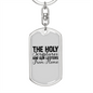 Our Letters From Home Keychain Stainless Steel or 18k Gold Dog Tag Keyring-Express Your Love Gifts