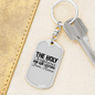 Our Letters From Home Keychain Stainless Steel or 18k Gold Dog Tag Keyring-Express Your Love Gifts