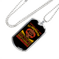 Our Title Is Earned Firefighter Gift Stainless Steel or 18k Gold Dog Tag 24" Chain-Express Your Love Gifts