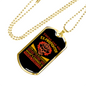 Our Title Is Earned Firefighter Gift Stainless Steel or 18k Gold Dog Tag 24" Chain-Express Your Love Gifts