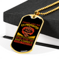 Our Title Is Earned Firefighter Gift Stainless Steel or 18k Gold Dog Tag 24" Chain-Express Your Love Gifts